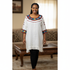 Shifta7 - N2508 Plus Size Hand embroidered cotton top 2XL