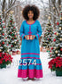 N2574 Hand-Embroidered Cotton Dress with pockets 2 pc