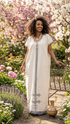Shifta7 - MA2623 off white የእጅ ጥልፍ  2 piece set size M/L