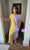 Shifta7 - N2353 Long 2 tone Cotton Gabi Dress size Small