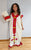 Shifta7 - F2505 off white red cotton የእጅ ጥልፍ  2 piece set