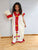 Shifta7 - F2505 off white red cotton የእጅ ጥልፍ  2 piece set