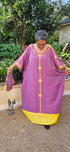 Shifta7 - JY2520 purple & yellow cotton  2 piece set