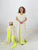 Shifta7 - M2401 off white yellow cotton 2 piece set