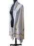 Shifta7 - J2611 White extra wide shawl with cross design