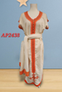 Shifta7 - AP2438 off white orange cotton 2 piece set