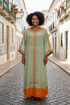 S2509 extra wide casual dress. Cotton 2 piece set