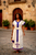 Shifta7 - S2553 off white & purple cotton የእጅ ጥልፍ  2 piece set size M/L