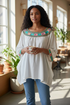 Shifta7 - O2520 Hand embroidered cotton top