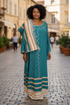 Shifta7 - N2519 Hand-Embroidered Cotton Dress 2 pc