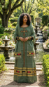 Shifta7 - AU2613. Two piece set Free Size. comes with full netela.