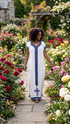 Shifta7 - MA2626 off white and Red የእጅ ጥልፍ  2 piece set size M/L