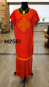 Shifta7 - M2551 Long Cotton Gabi Dress Size Med