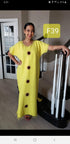Shifta7 - F39 Dotted Yellow Ethiopian Cotton Dress