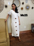 Shifta7 - Mc25 Dotted White Ethiopian Cotton Dress